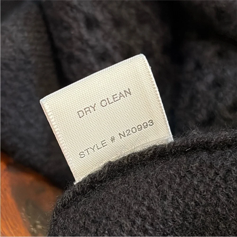 NakedCashmere Open Knit Crochet Black Coverup Kaftan Dress Black XS NWT - Picture 12 of 12